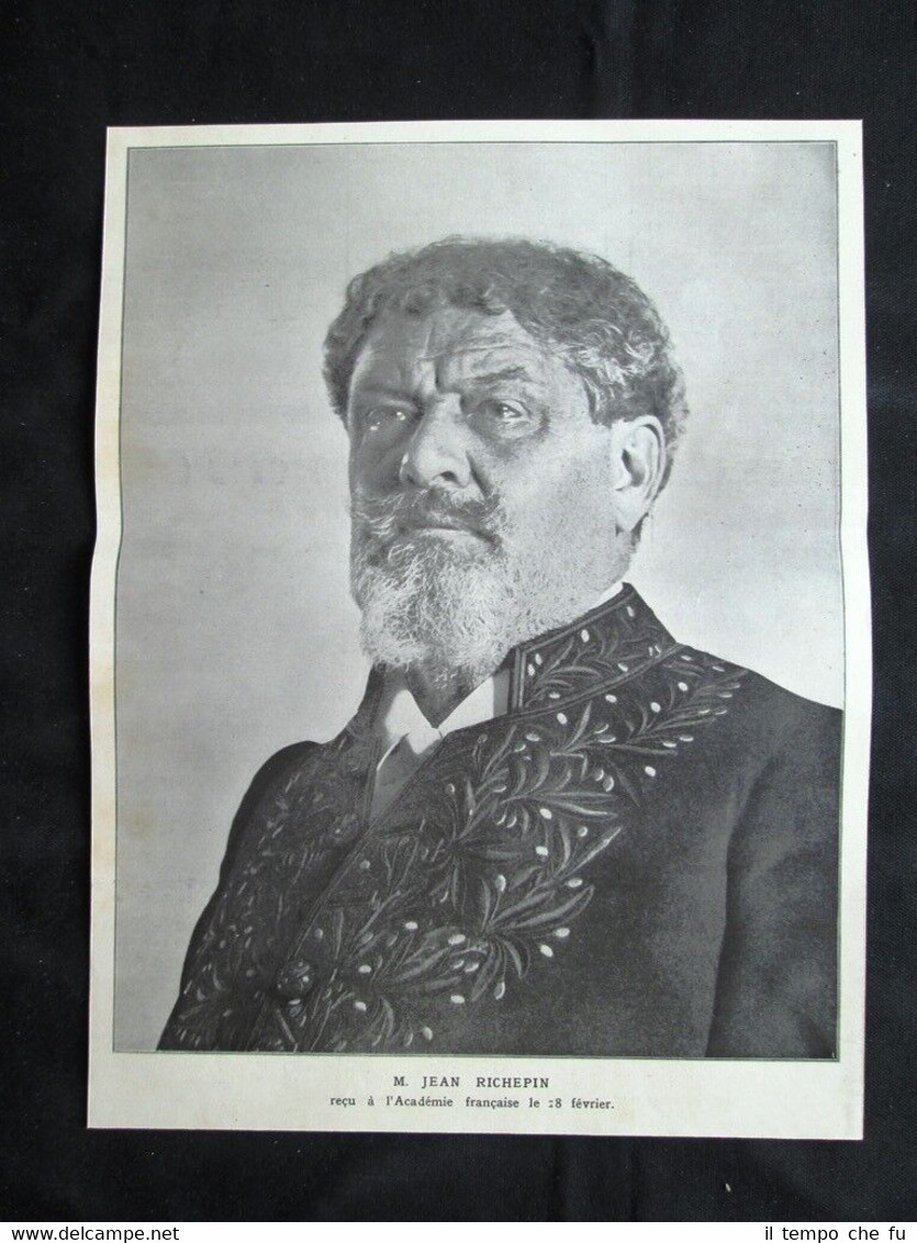 Lo scrittore e drammaturgo francese Jean Richepin Stampa del 1909