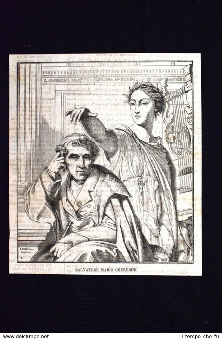 Lo scrittore Salvatore Mario Cherubini, di Firenze Incisione del 1869