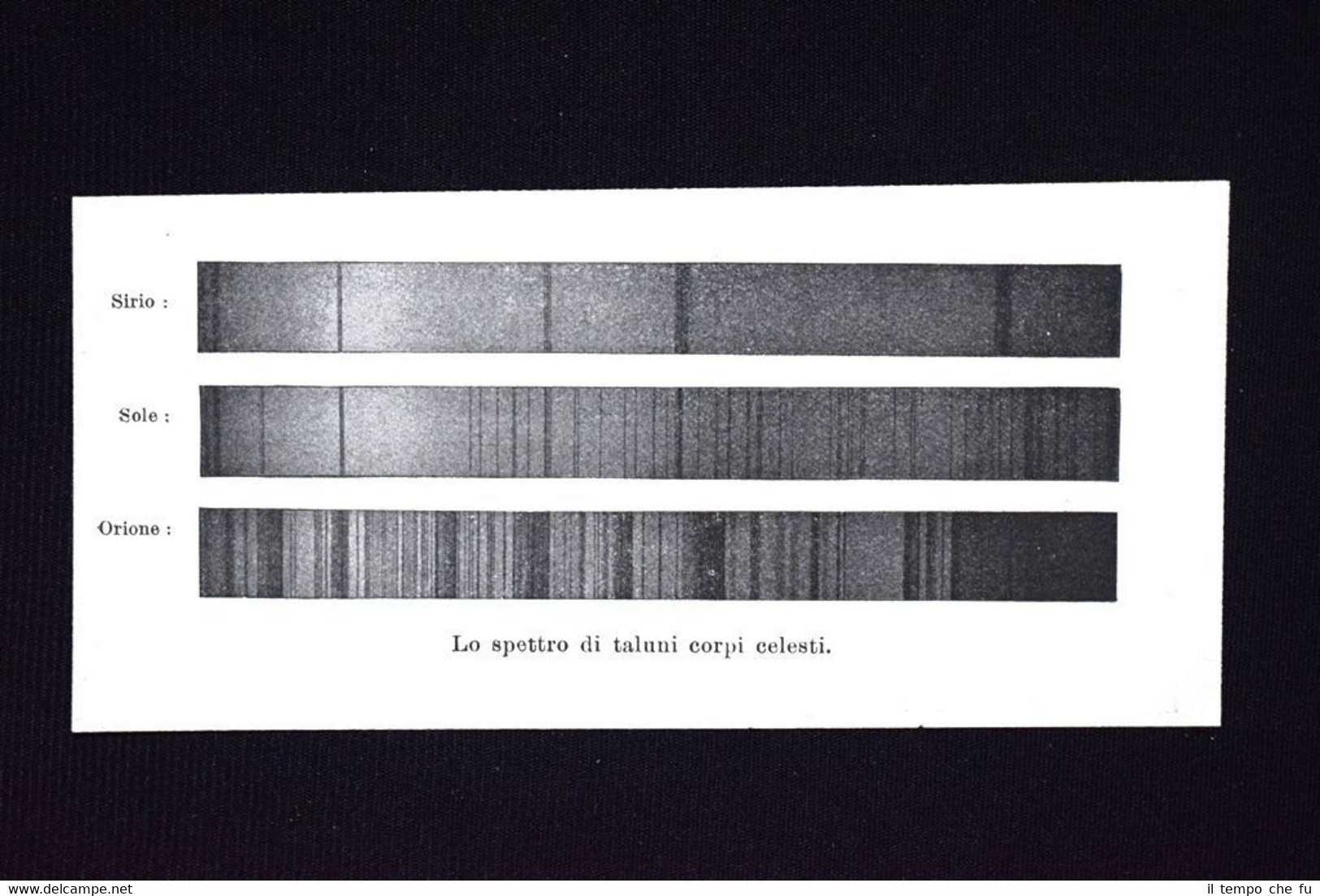 Lo spettro di taluni corpi celesti