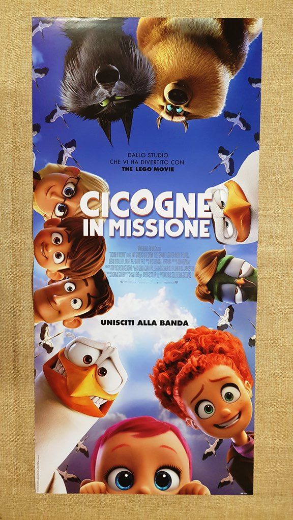 Locandina cinema originale 2016 Film Cicogne in missione Regia Sweetland …