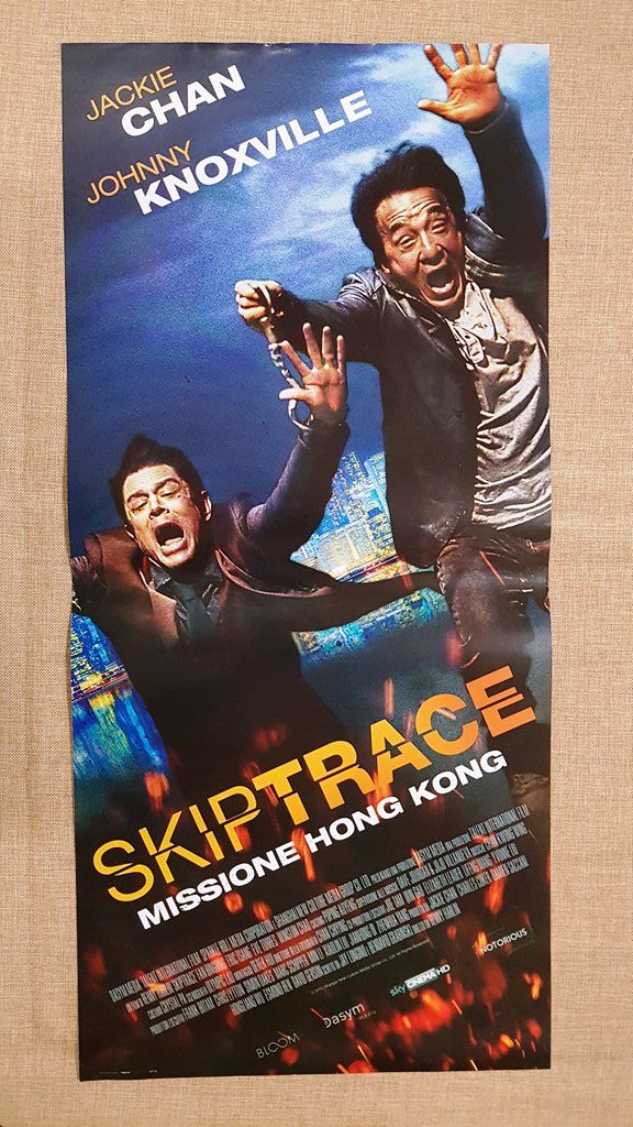 Locandina cinema originale 2016 Film Skiptrace Missione Hong Kong Regia …