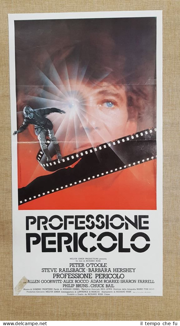 Locandina cinema originale del 1980 Film Professione pericolo Regia Richard …