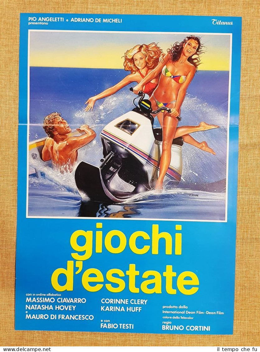 Locandina cinema originale del 1984 Film Giochi d'estate Regia Bruno …