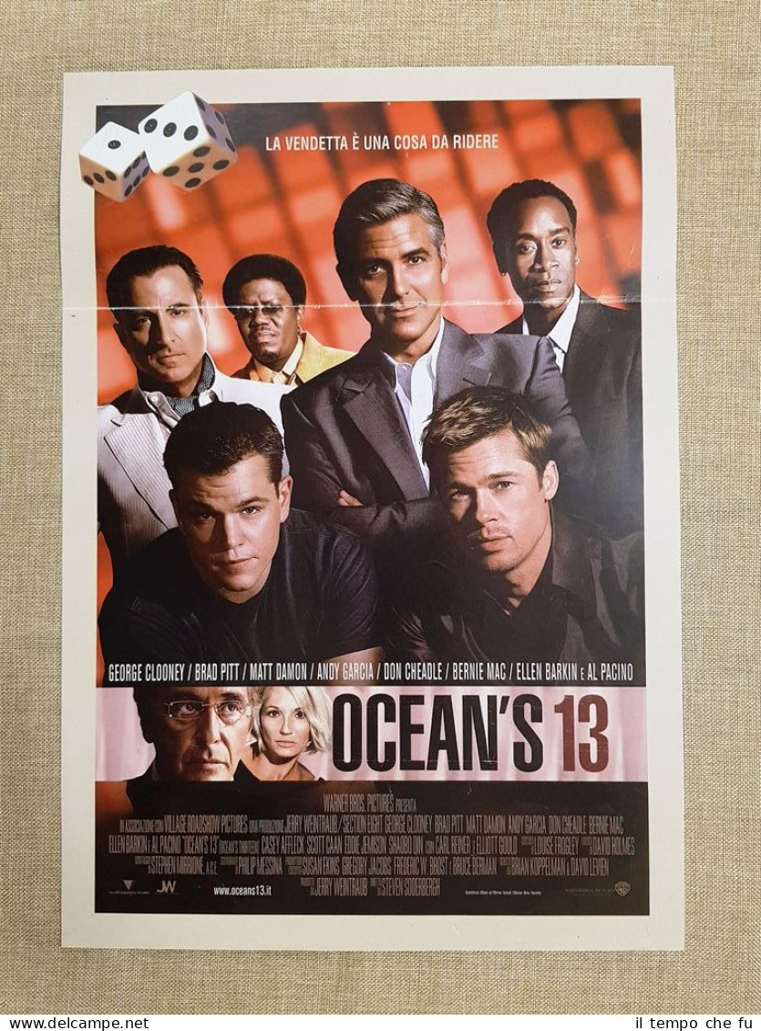 Locandina cinema originale del 2007 Film Ocean's 13 Regia Steven …