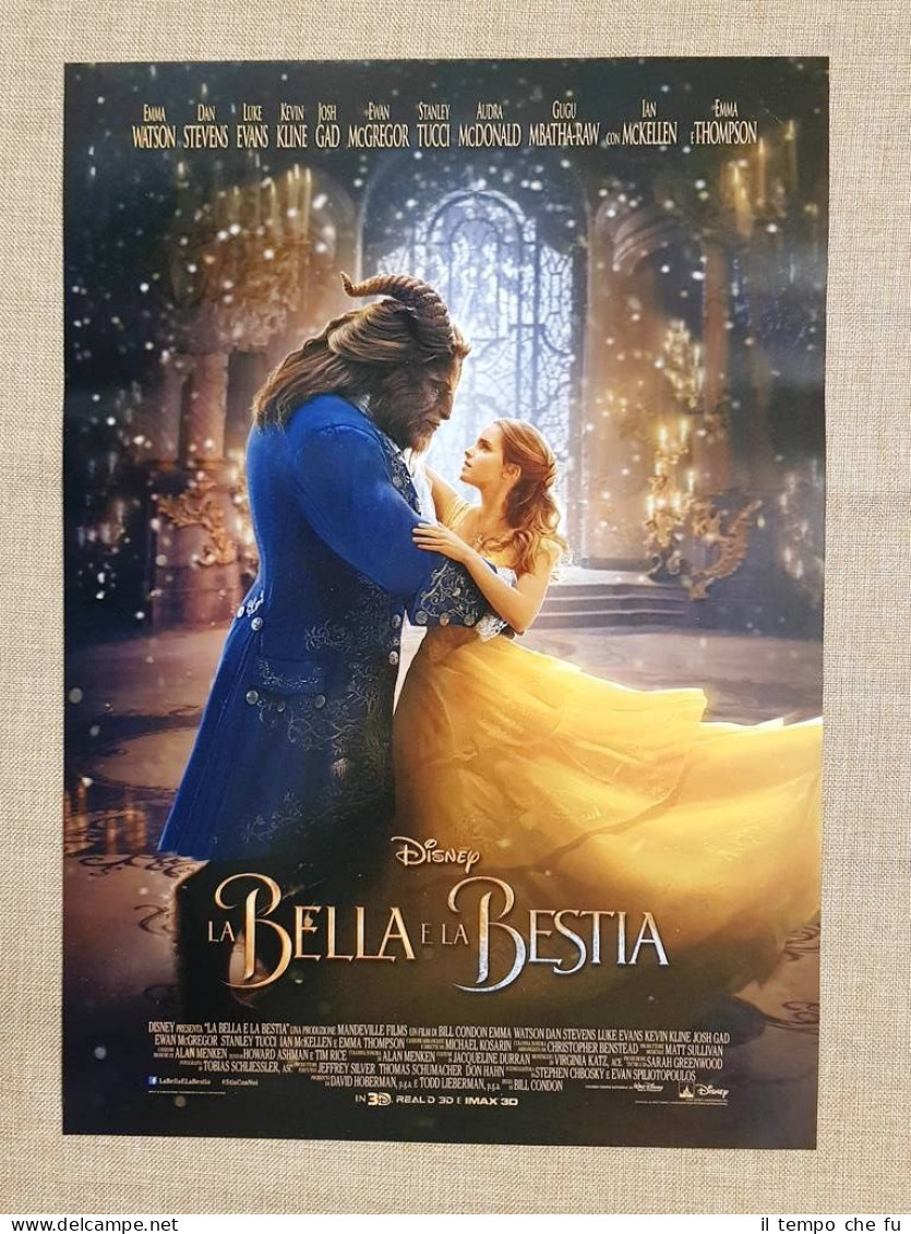 Locandina cinema originale del 2017 Film La bella e la …