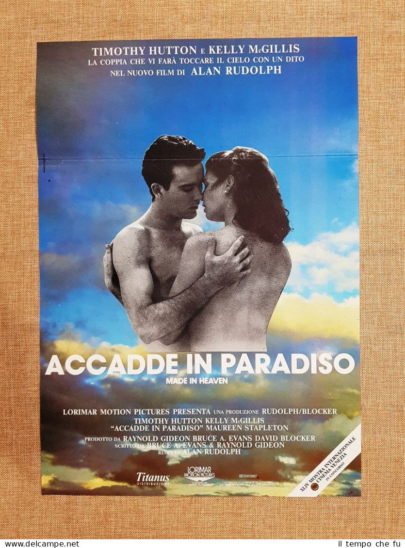 Locandina cinematografica originale 1987 Film Accadde in paradiso Regia Rudolph