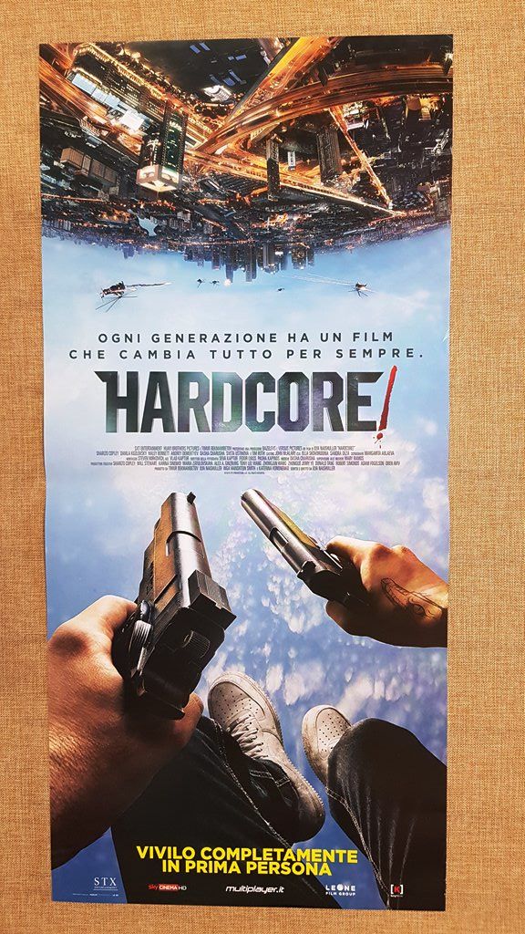 Locandina cinematografica originale 2015 Film Hardcore! Regia Ilya Naishuller