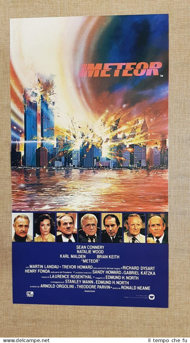 Locandina cinematografica originale del 1979 Film Meteor Regia Ronald Neame