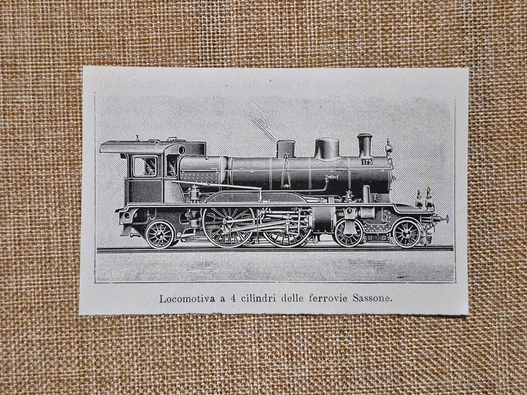 Locomotiva a quattro cilindri ferrovie sassoni 1901 macchina a vapore …