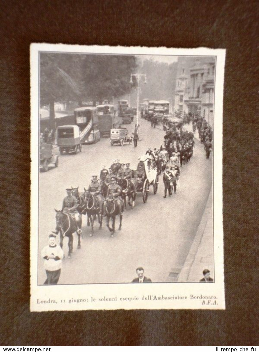 Londra 11 Giugno 1932 Solenni esequie all'ambasciatore Bordonaro