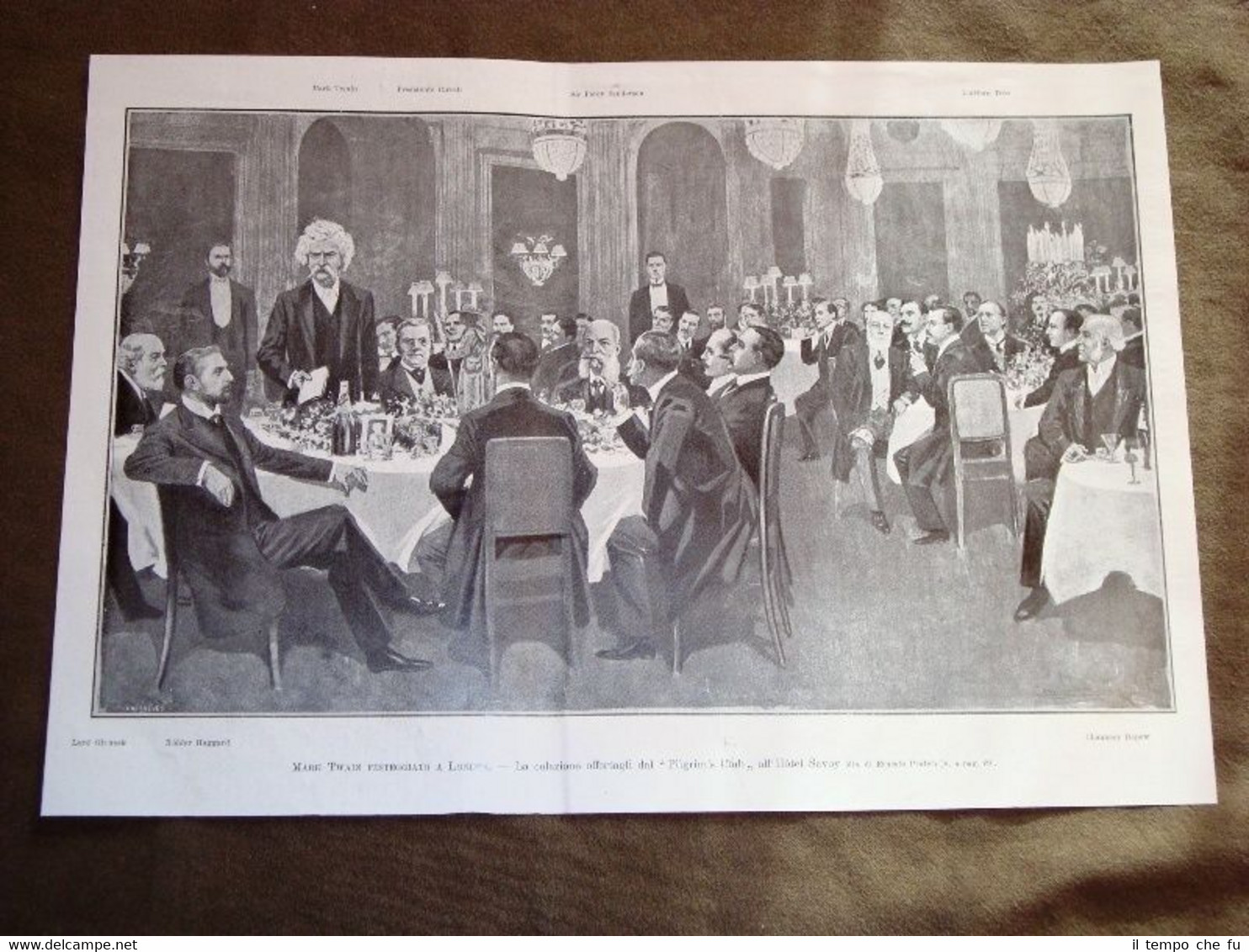 Londra 1907 Mark Twain Pilgrim's Club Hotel Savoy + De …
