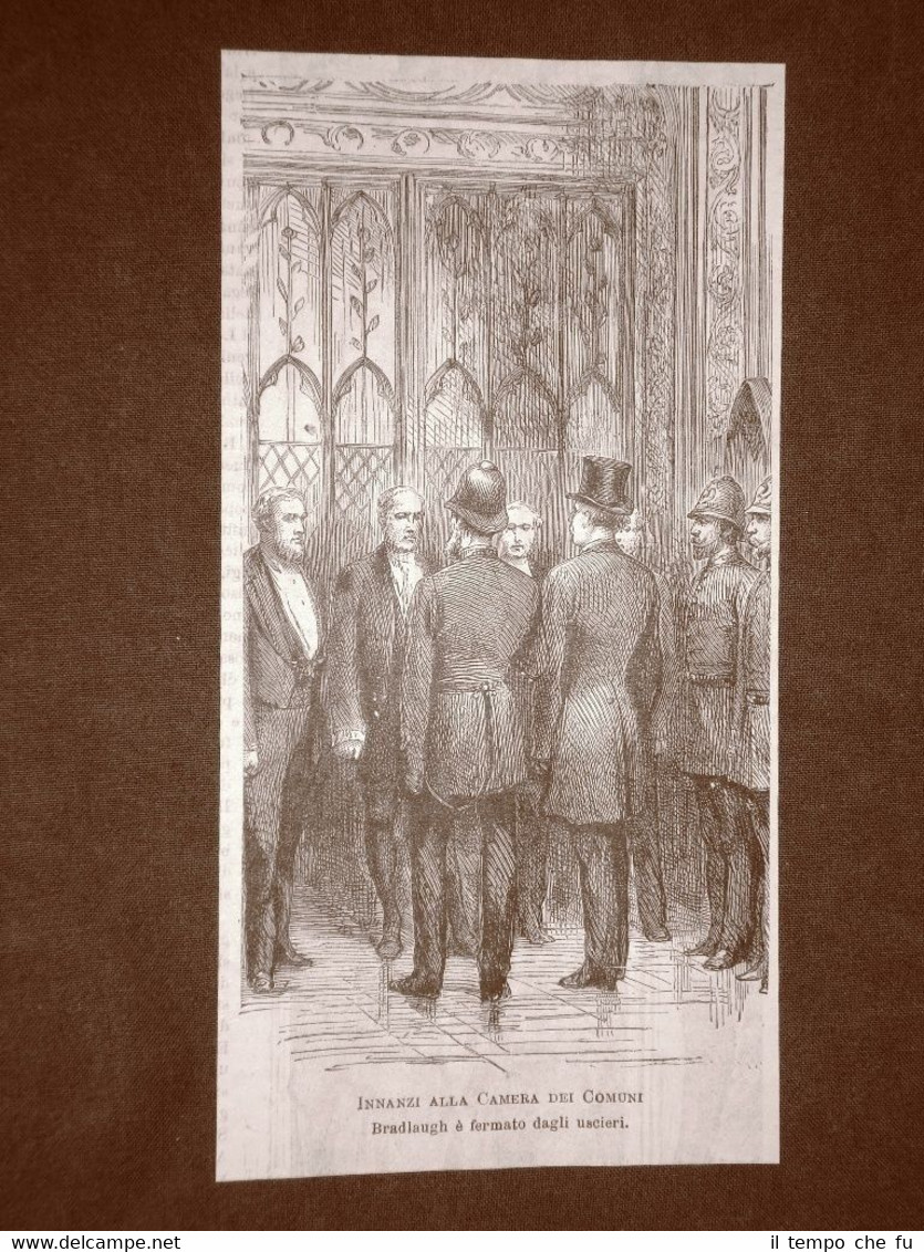 Londra nel 1881 Charles Bradlaugh innanzi la Camera dei Comuni …