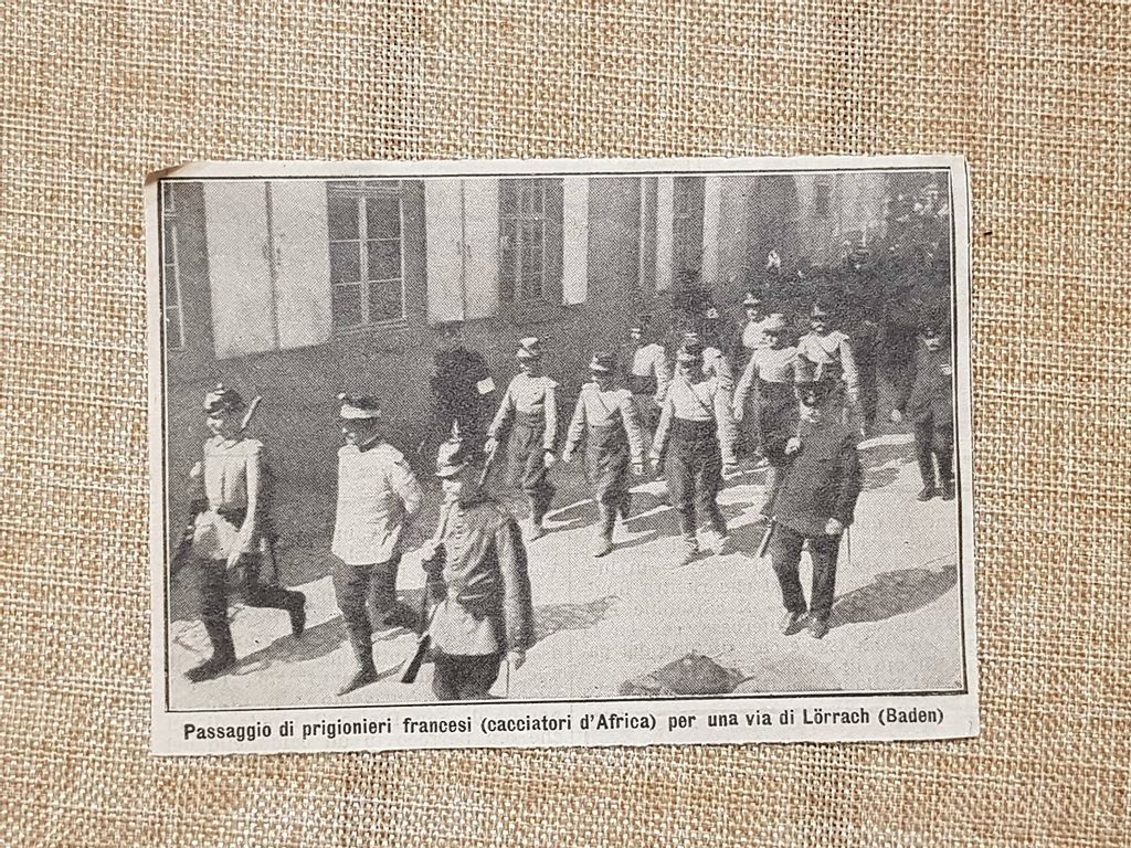 Lorrach nel 1914 Prigionieri francesi Germania Prima Guerra Mondiale WW1