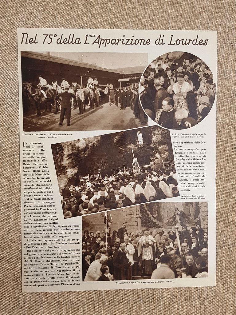 Lourdes nel 1933 Per i 75 anni dell'apparizione della Madonna …