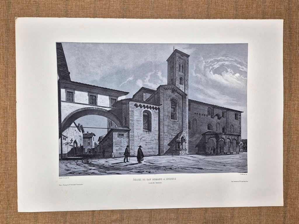 Lucca Chiesa di San Romano Convento Domenicani Durand Mutler XIX …