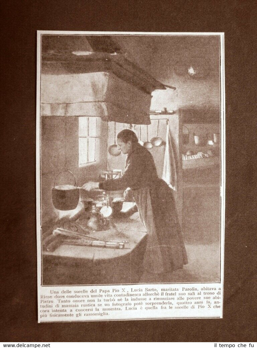 Lucia Sarto nel 1909 Sorella di Papa Pio X Riese