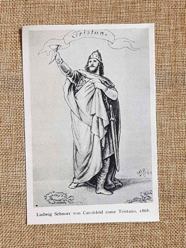 Ludwig Schnorr von Carolsfeld Tristano Disegno Julius Schnorr 1868 Stampa …
