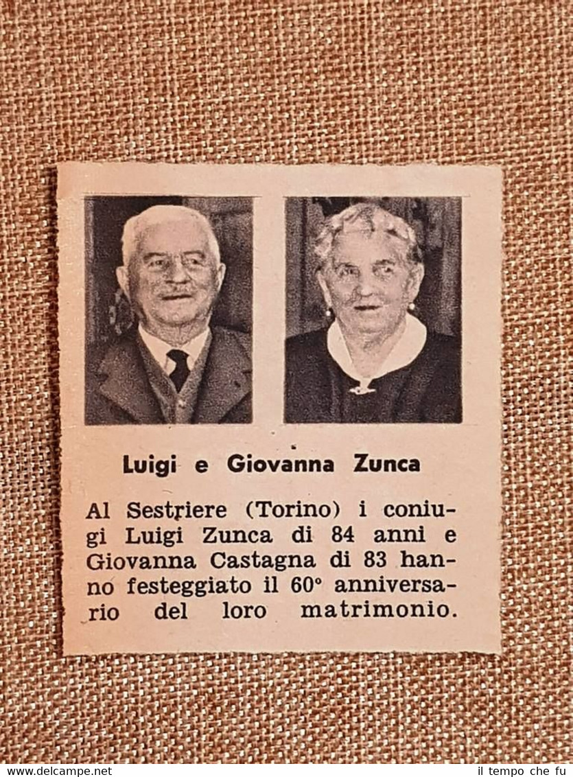 Luigi e Giovanna Zunca di Sestriere (Torino) nel 1961 60 …