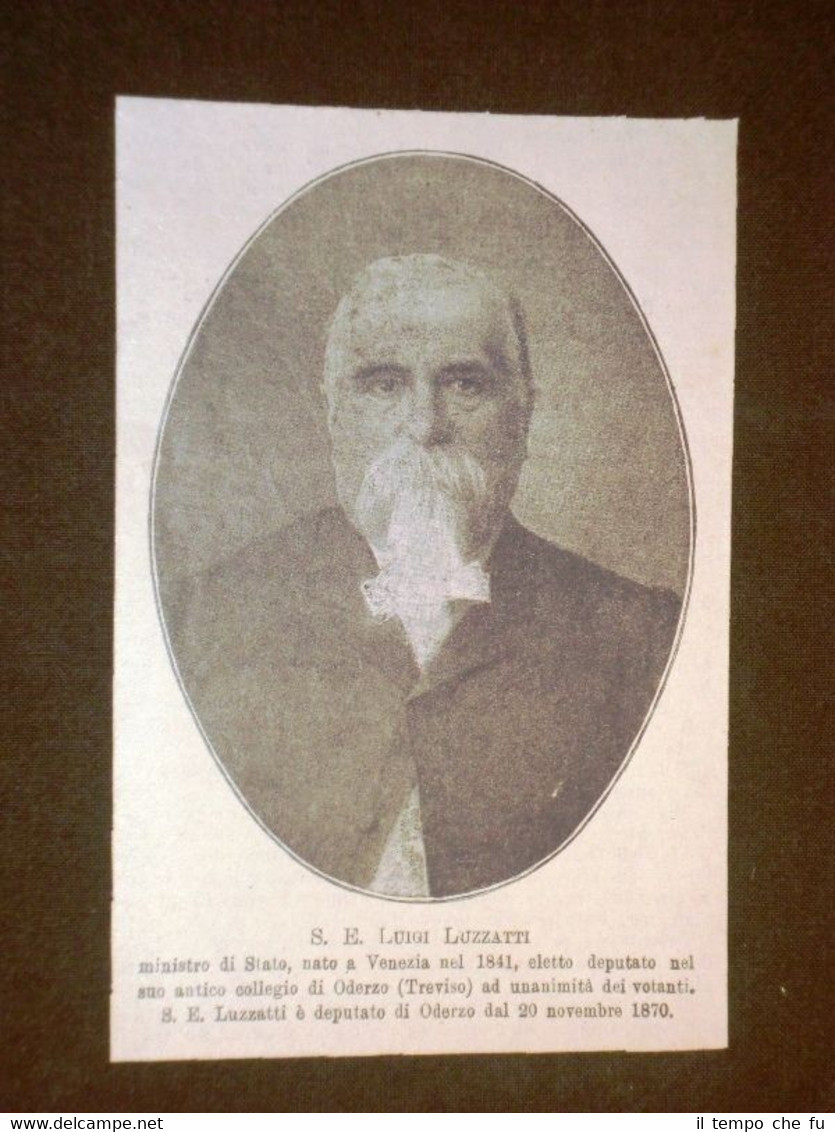 Luigi Luzzatti di Venezia Ministro di Stato