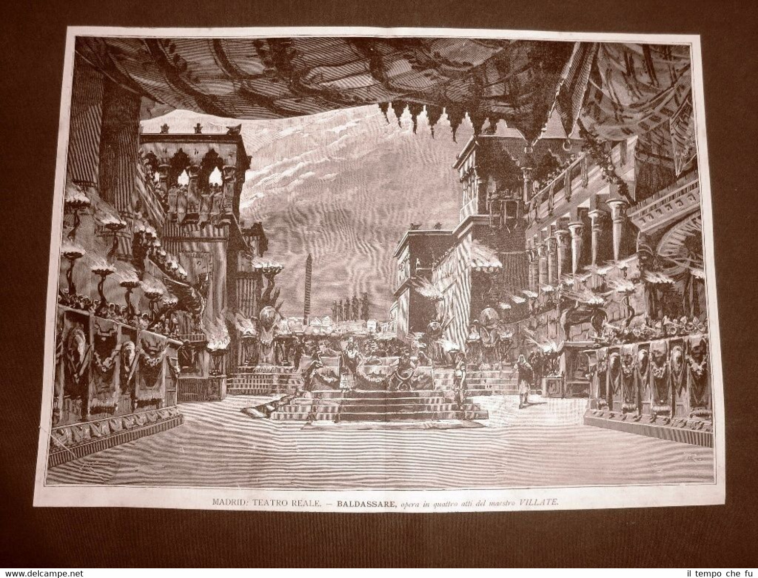 Madrid nel 1885 Teatro Reale Baldassare Opera del Maestro Villate …