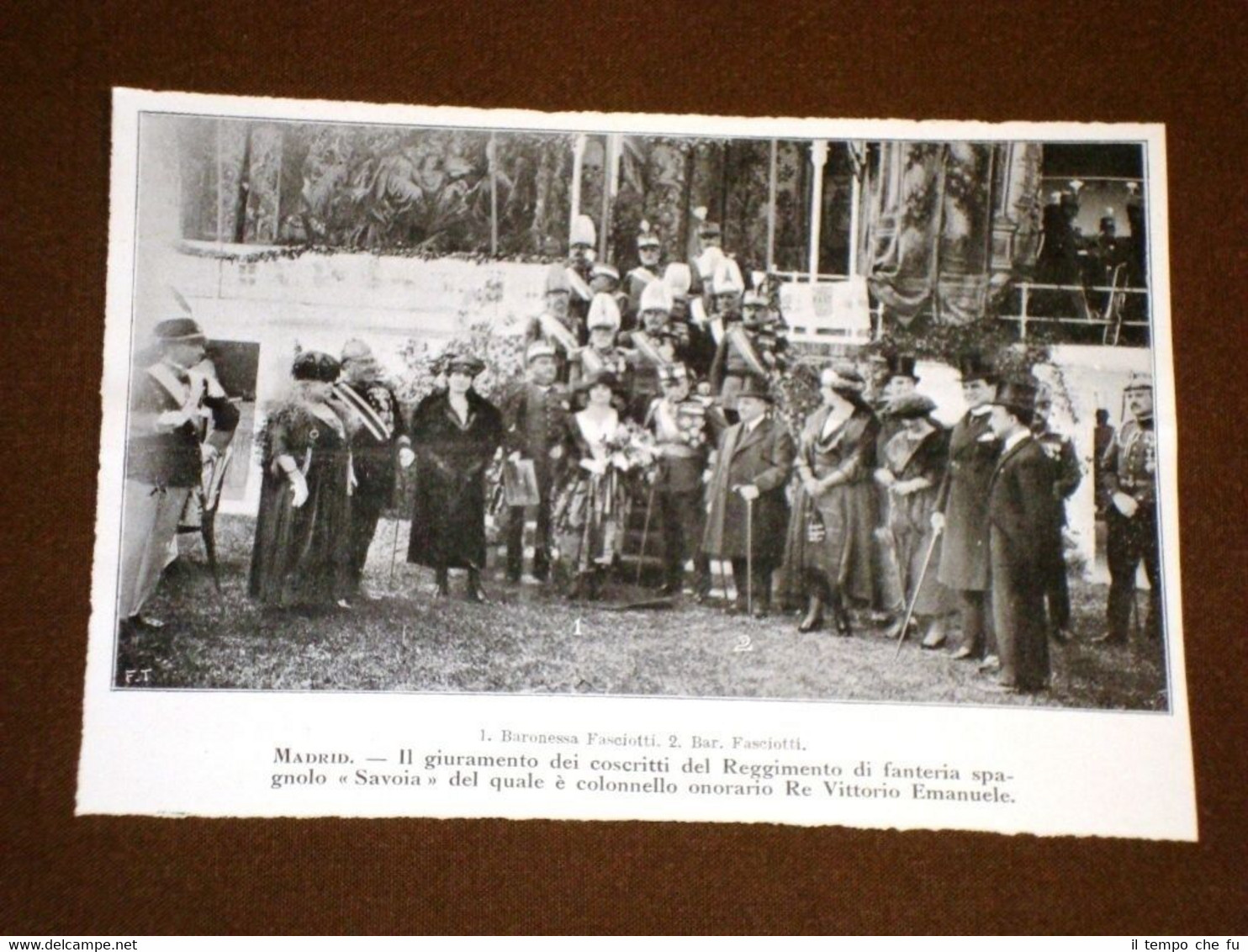 Madrid nel 1920 Baronessa e Barone Fasciotti Fanteria Savoia Re …