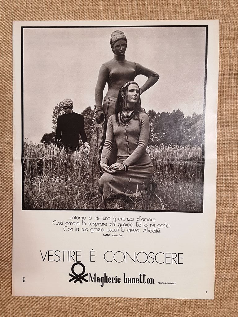 Maglierie Benetton Pubblicità vintage anni '70