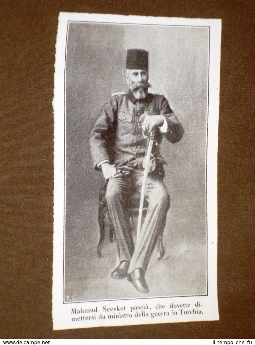 Mahmud ?evket Pascià nel 1912 Ex Ministro della guerra in …