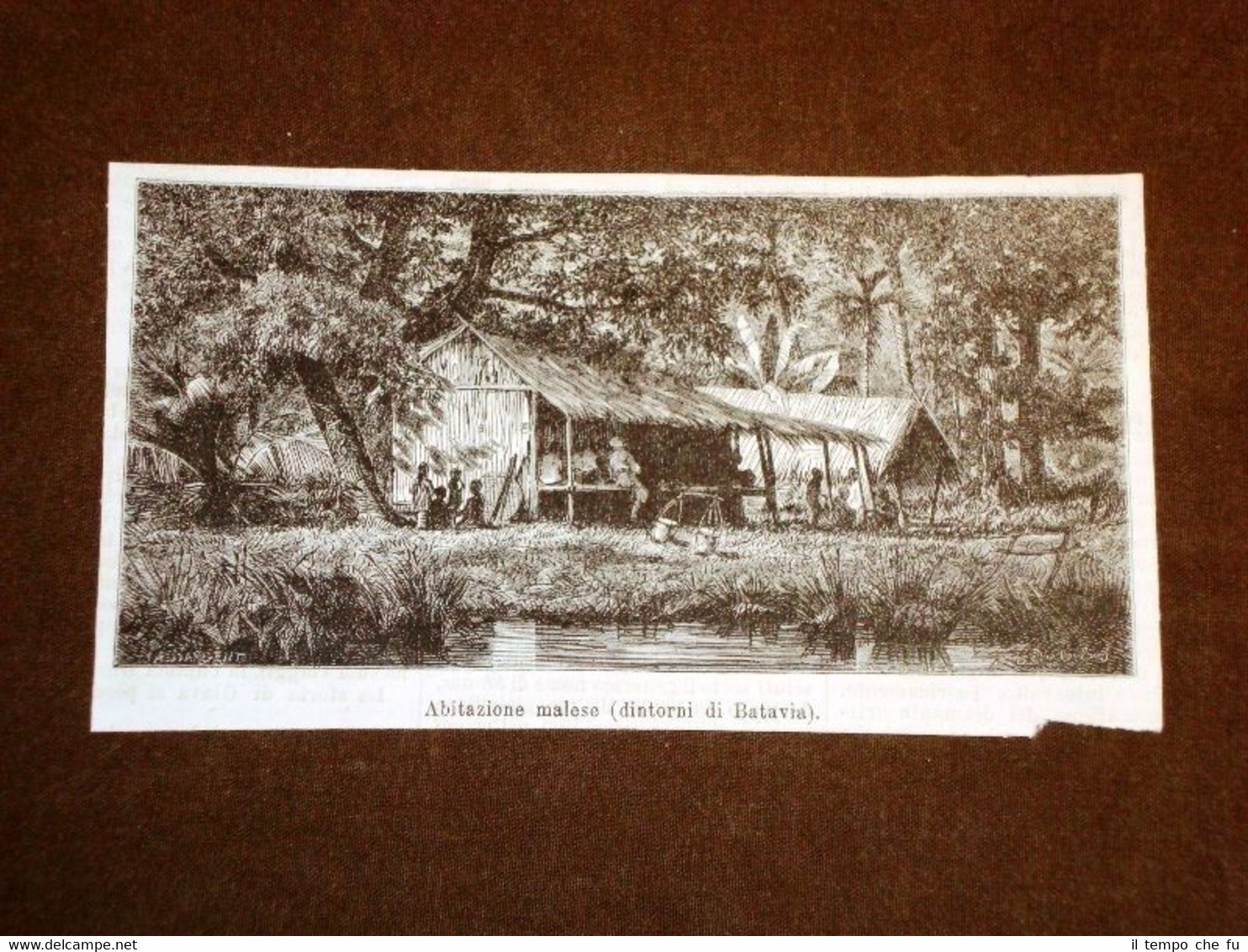 Malesia nel 1869 Batavia Abitazione malese
