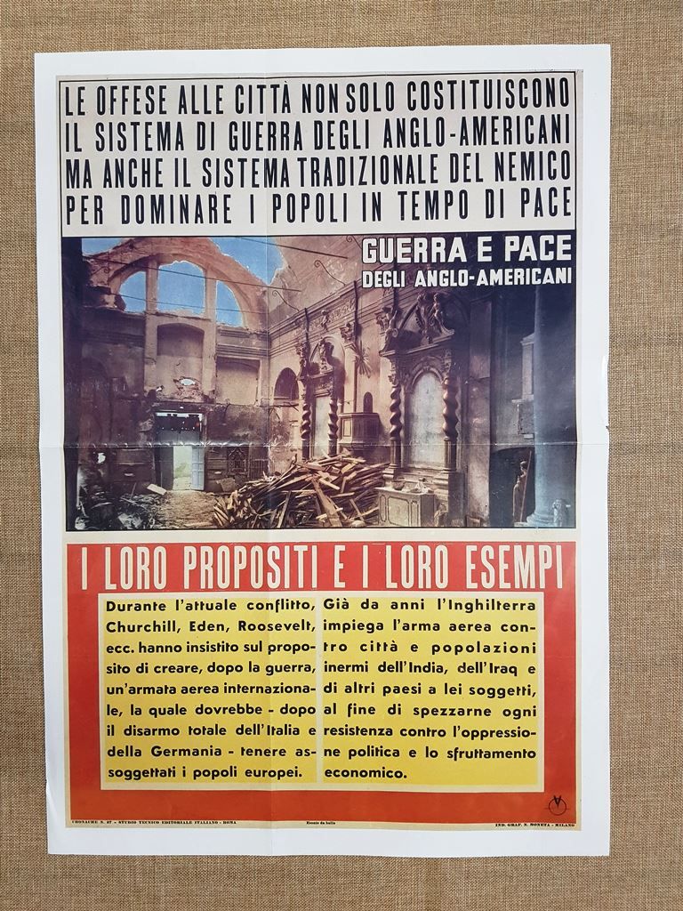Manifesto di propaganda Fascista (1) Ristampa di storica locandina cm …