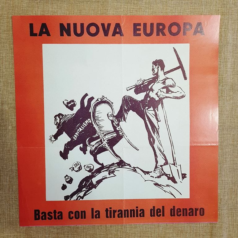 Manifesto di propaganda Fascista Capitalismo Ristampa di storica locandina 35x50