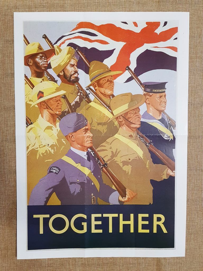 Manifesto Unità militare del Commonwealth Ristampa di celebre locandina cm …
