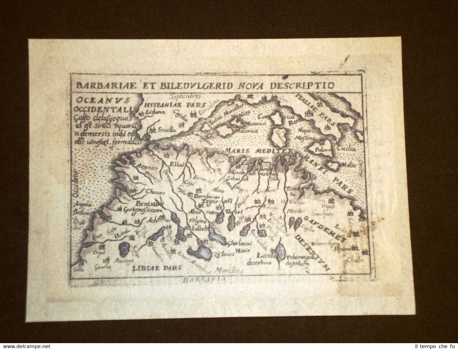 Mappa Barbaria Theatrum Orbis Terrarum 1724 Abraham Ortelius A.Ortelio Ristampa