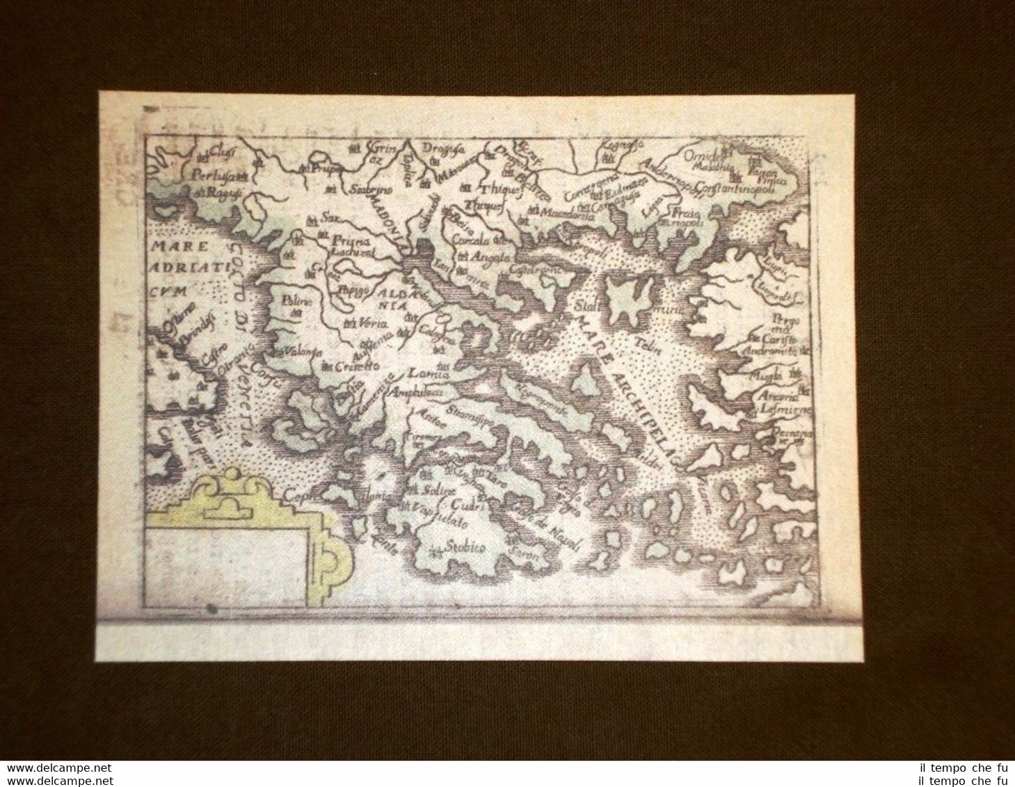 Mappa Grecia Theatrum Orbis Terrarum 1724 Abraham Ortelius Ortelio Ristampa