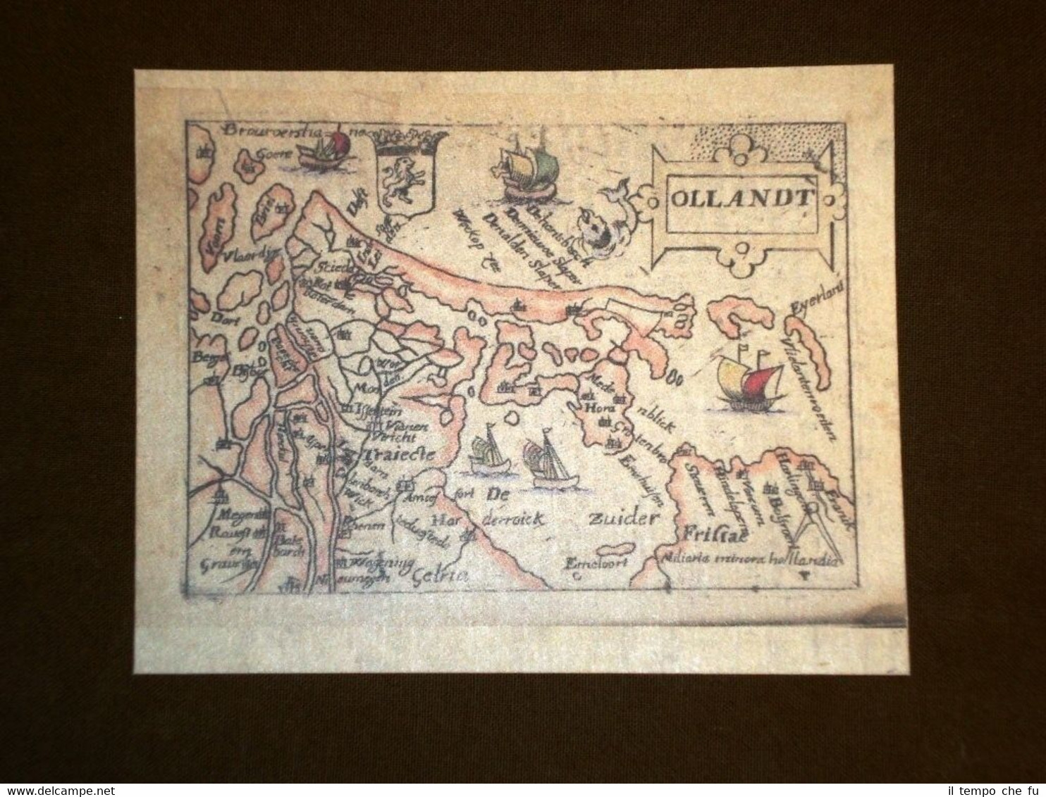 Mappa Olanda Theatrum Orbis Terrarum 1724 Abraham Ortelius Ortelio Ristampa