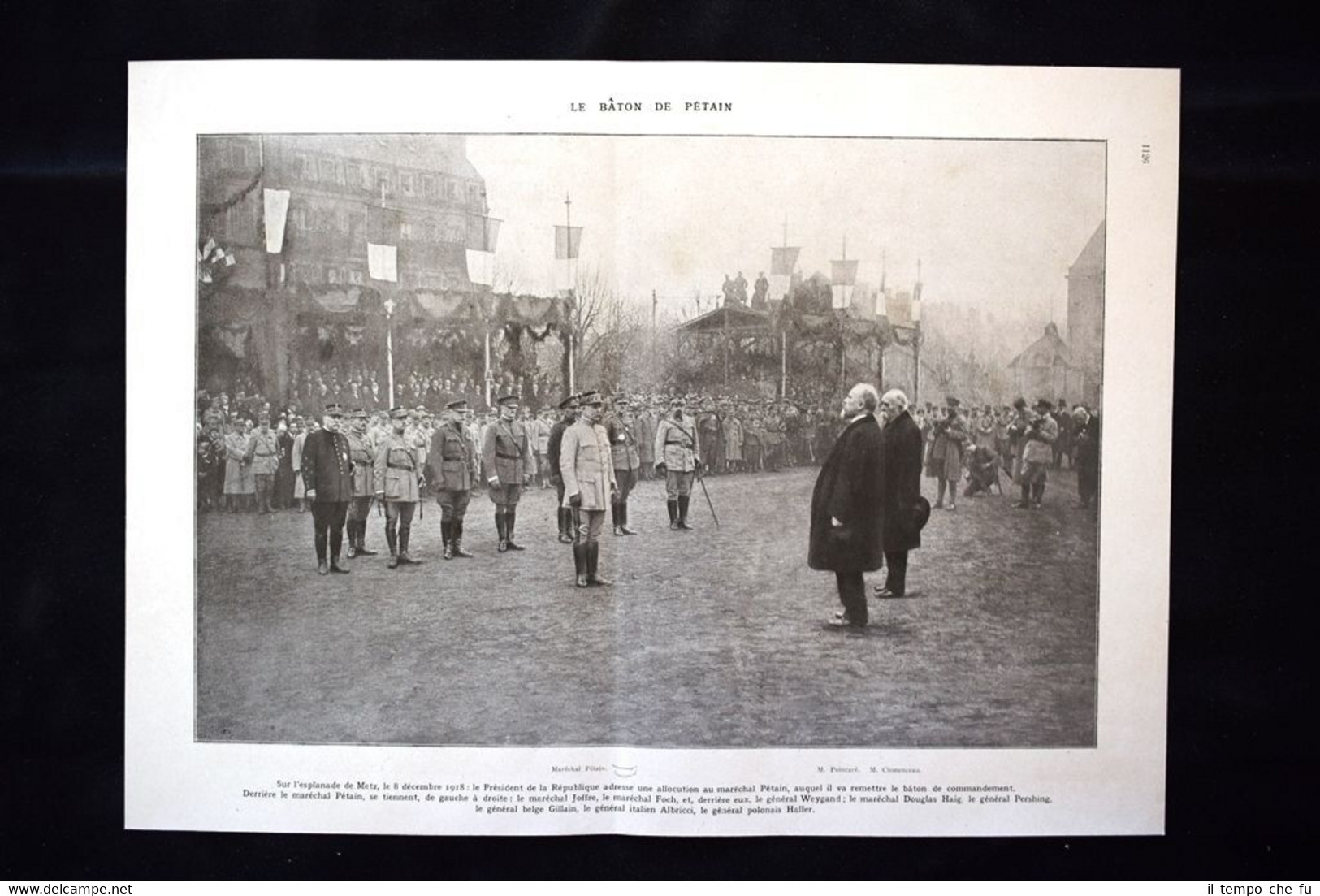 Maréchal Pétain Poincaré Clemenceau Foch Strasbourg WW1 Guerra 1914 - …