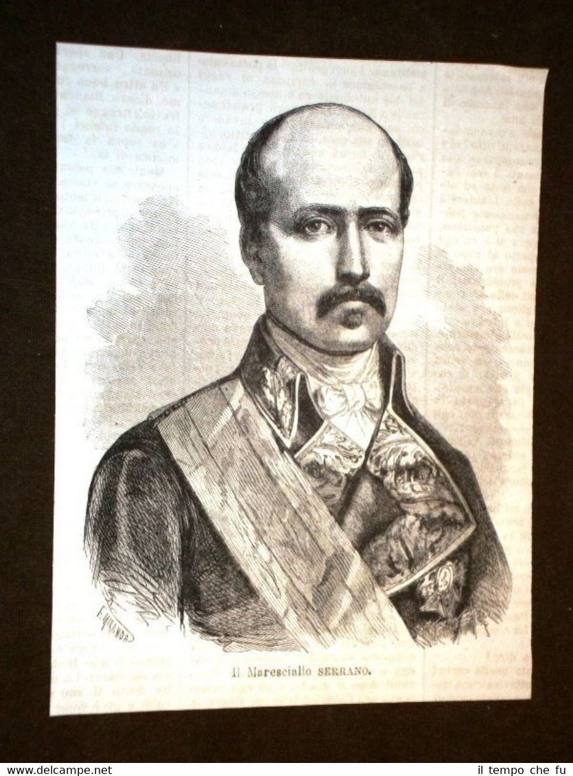Maresciallo Serrano Rivoluzione in Spagna nel 1869