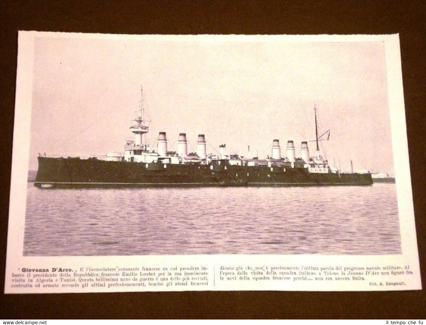 Marina nel 1903 Nave da guerra "Giovanna D'Arco" Incrociatore corazzato …