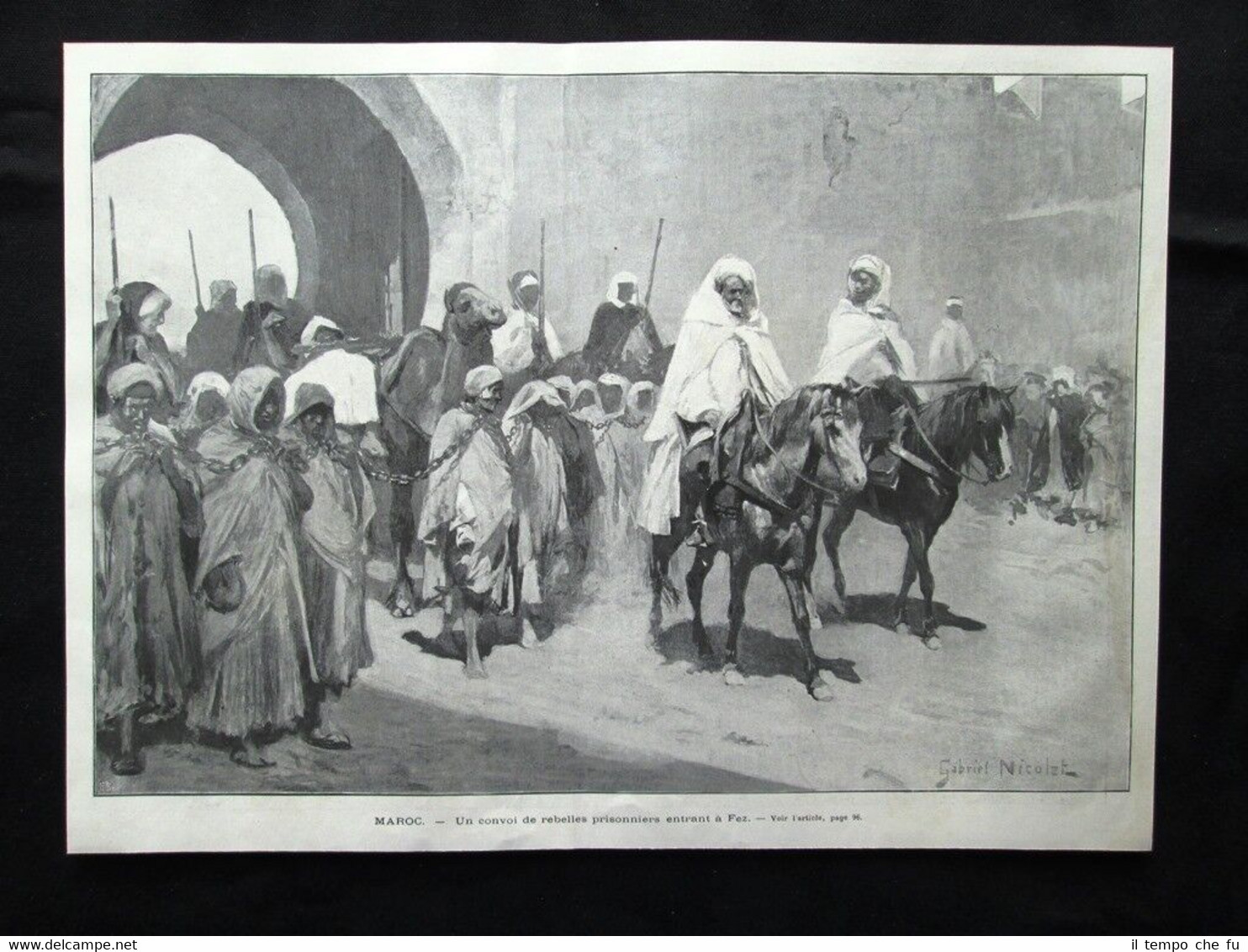 Marocco - Un convoglio di prigionieri ribelli entrano a Fez …