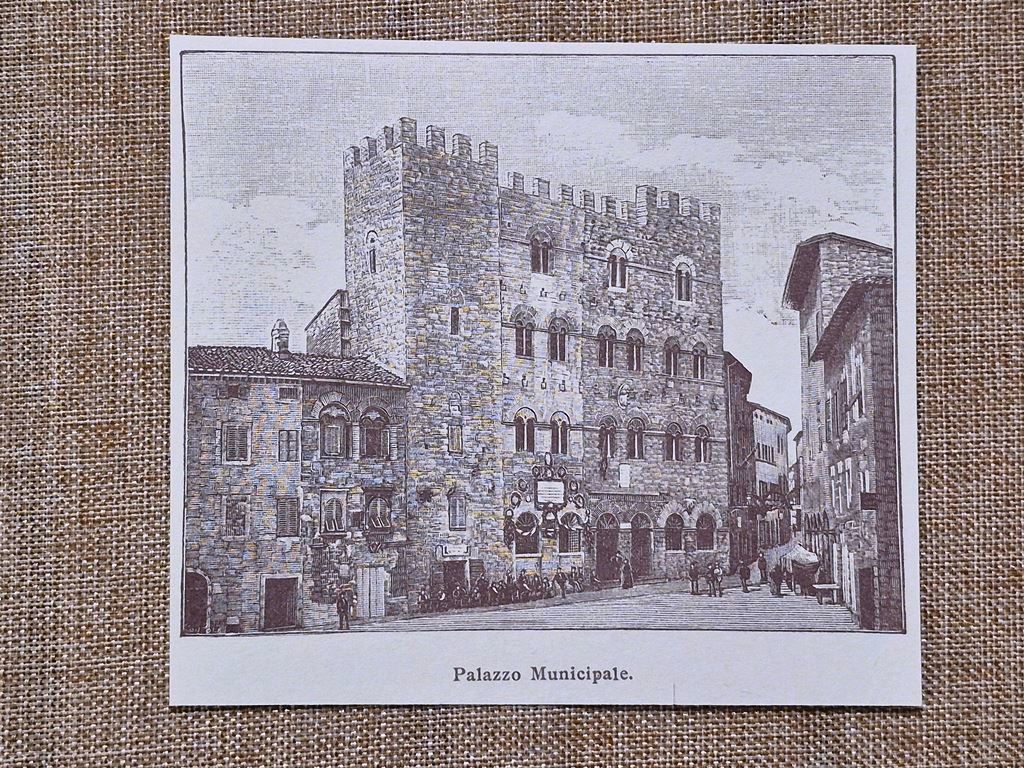 Massa Marittima nell'800 Palazzo Municipale Grosseto Toscana