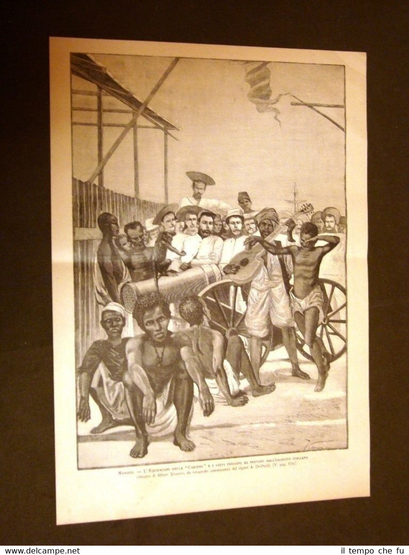 Massaua nel 1886 Massawa o Batsi Equipaggio della Cariddi e …