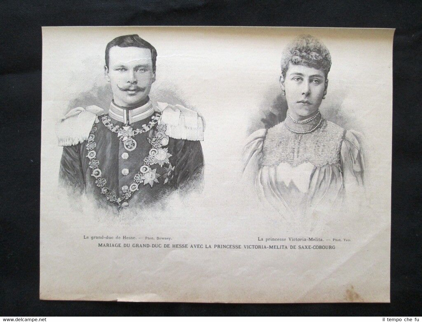 Matrimonio Ernst Ludwig di Hesse e Victoria Melita Incisione del …