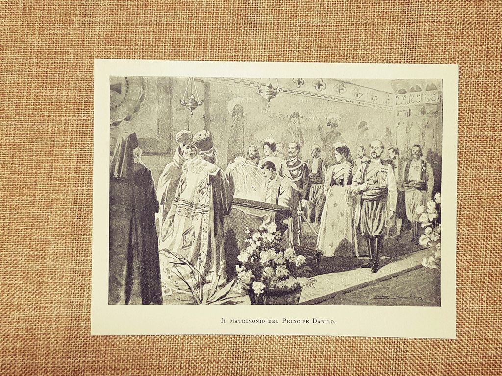 Matrimonio tra Danilo II del Montenegro e Jutta di Meclemburgo-Strelitz …