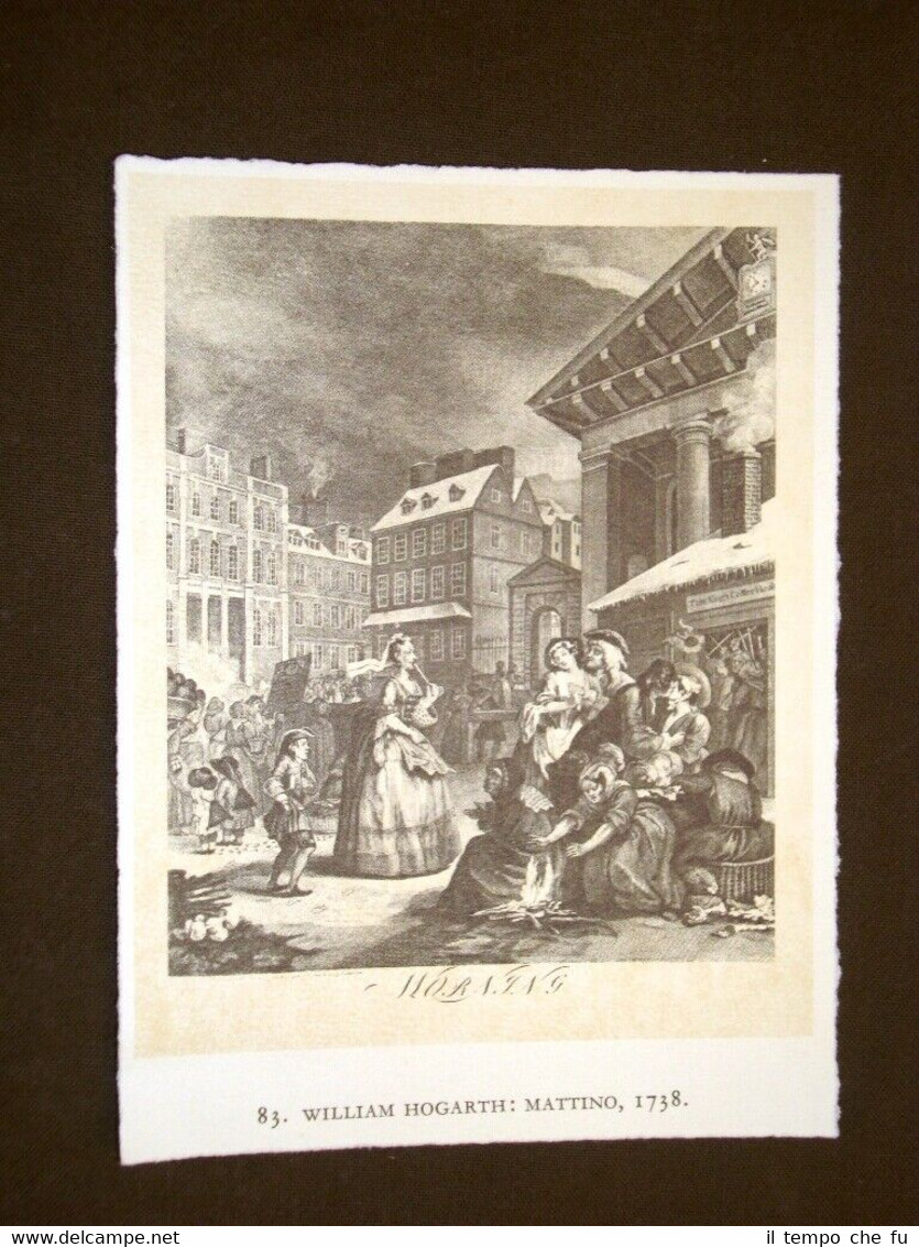 Mattino, 1738 William Hogarth Stampa popolare inglese Inghilterra