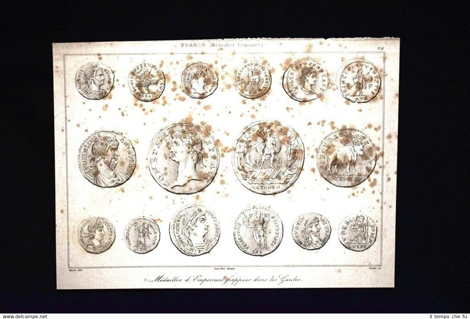 Medailles d'Empereurs, France Incisione del 1850 L'Univers pittoresque