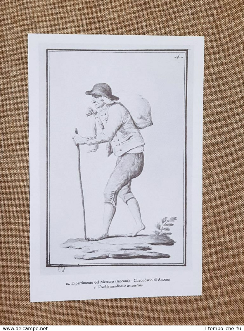 Mendicante e Bifolco Ancona Dipartimento Metauro Regno Italico d'Italia 1805-14