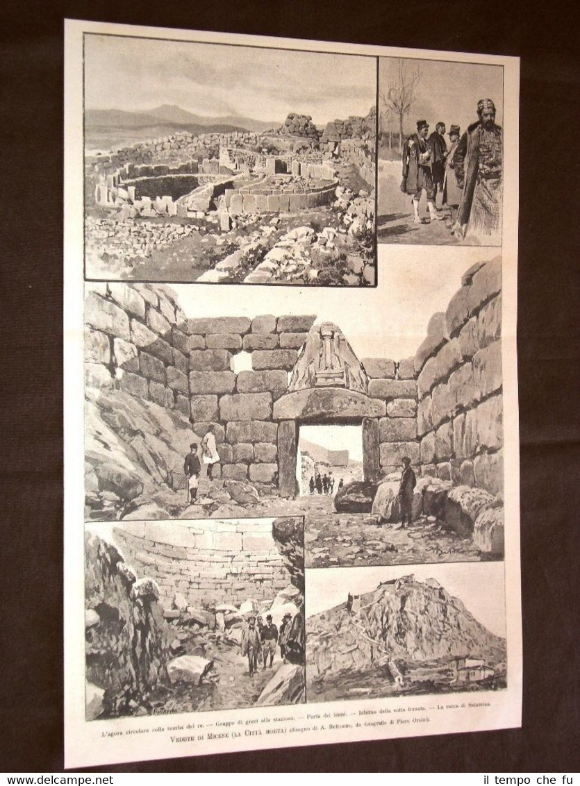 Micene nel 1898 Agorà Greci Porta dei leoni Rocca di …