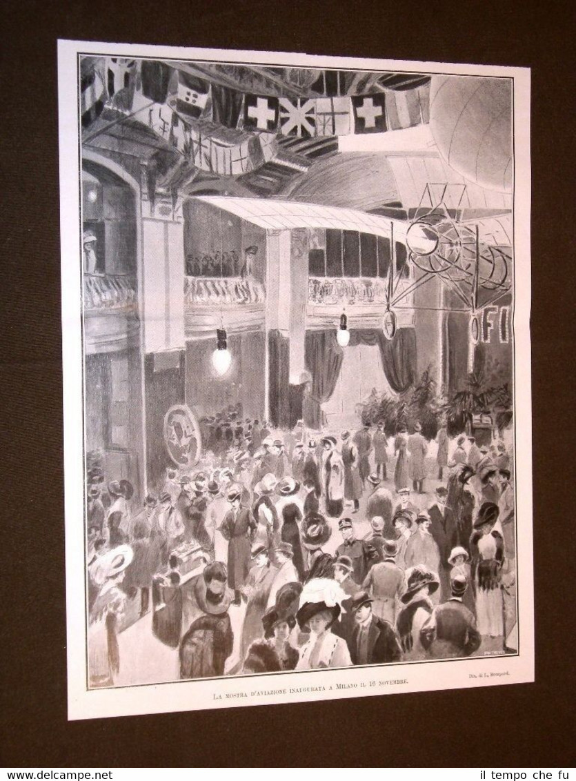 Milano 16 novembre 1909 Inaugurazione della Mostra d'Aviazione