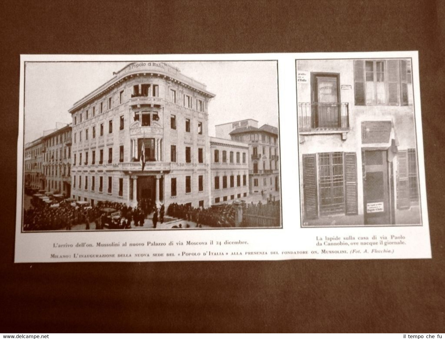 Milano 24 dicembre 1924 Inaugurazione Sede del Popolo d'Italia Arrivo …