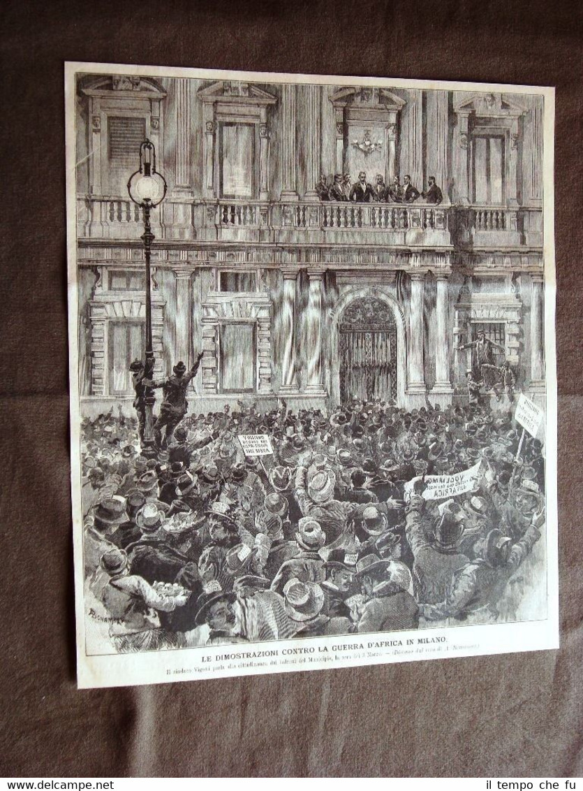 Milano 3 marzo 1896 Dimostrazioni contro la Guerra in Africa …