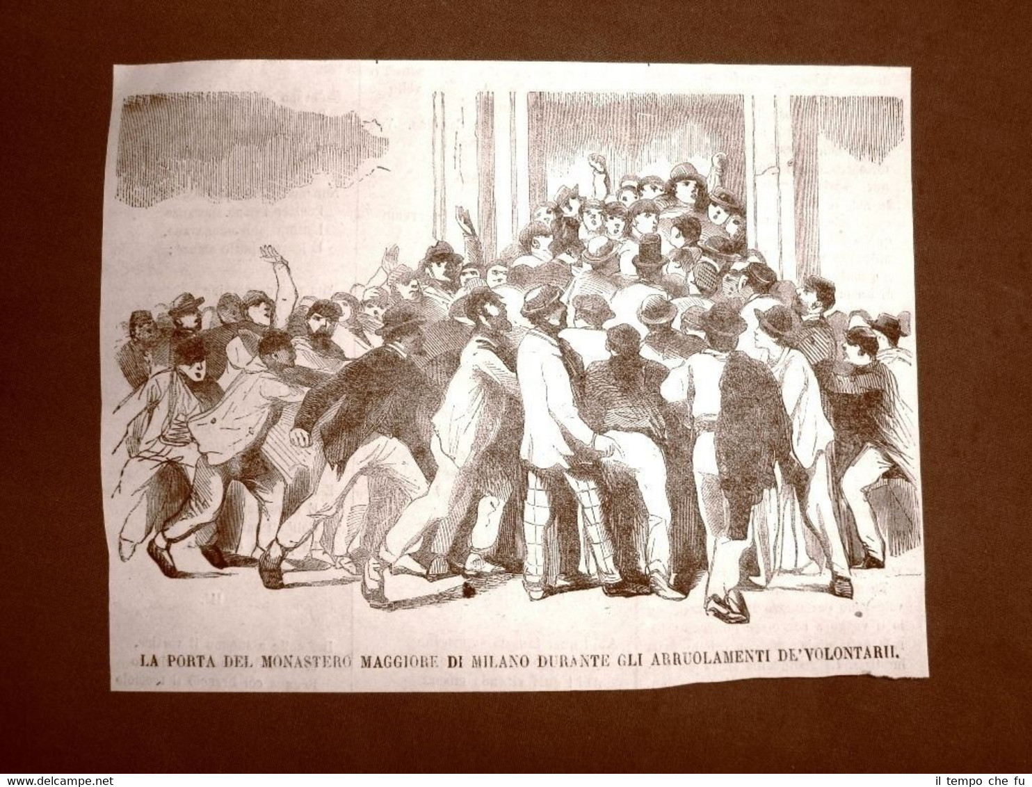 Milano nel 1866 Porta del Monastero Maggiore durante arruolamenti dei …